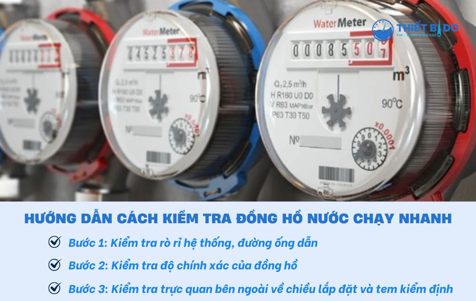 cách kiểm tra đồng hồ nước chạy nhanh