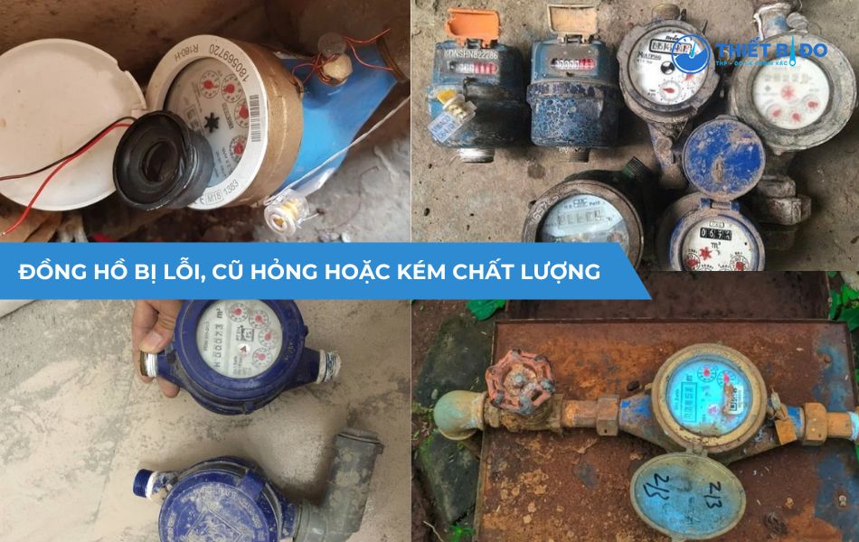 đồng hồ nước chạy nhanh do bị hỏng