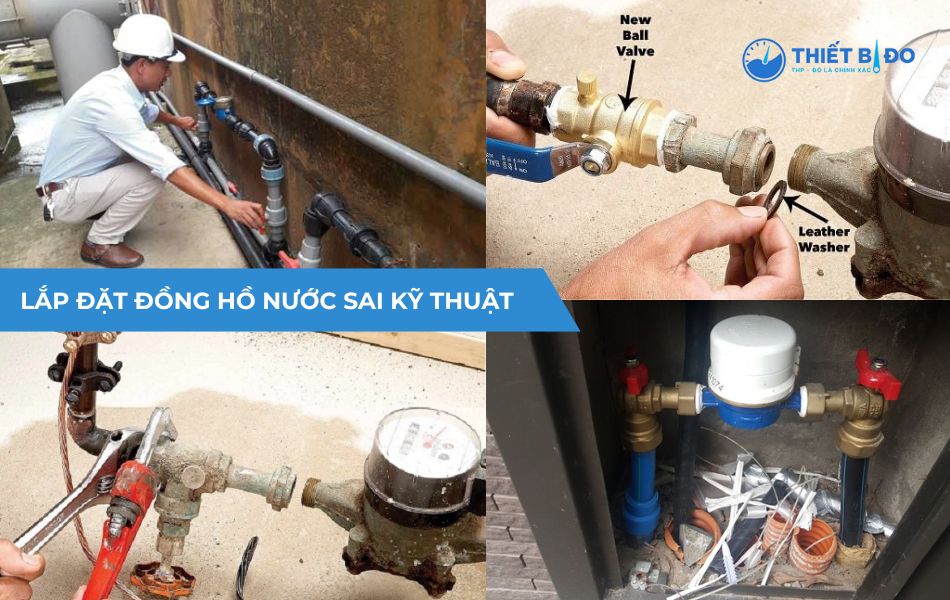 đồng hồ nước chạy nhanh do lắp đặt sai kỹ thuật