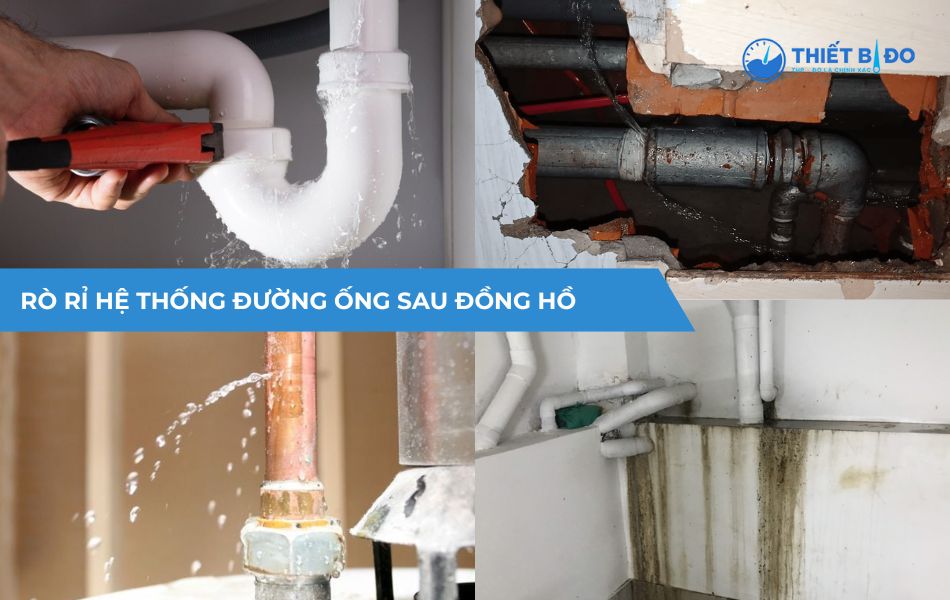 Nguyên nhân đồng hồ nước chạy nhanh do rò rỉ hệ thống đường ống