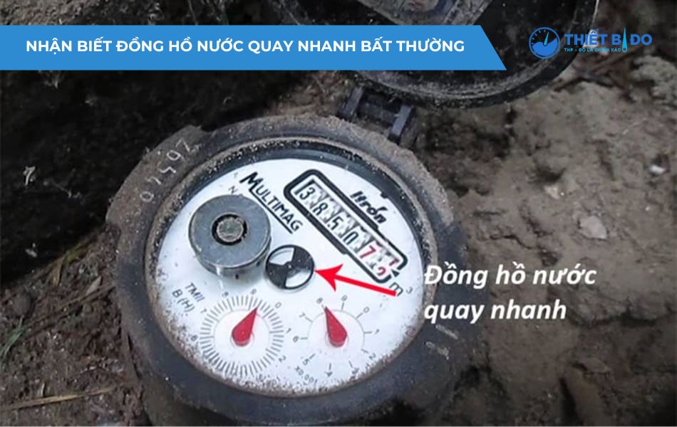 đồng hồ nước quay nhanh
