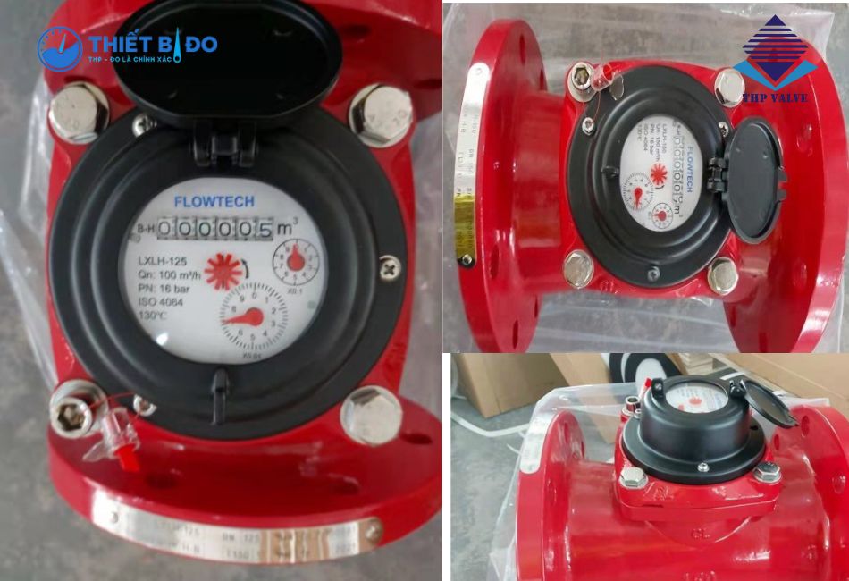 Đồng hồ đo nước nóng Flowtech DN125 chính hãng