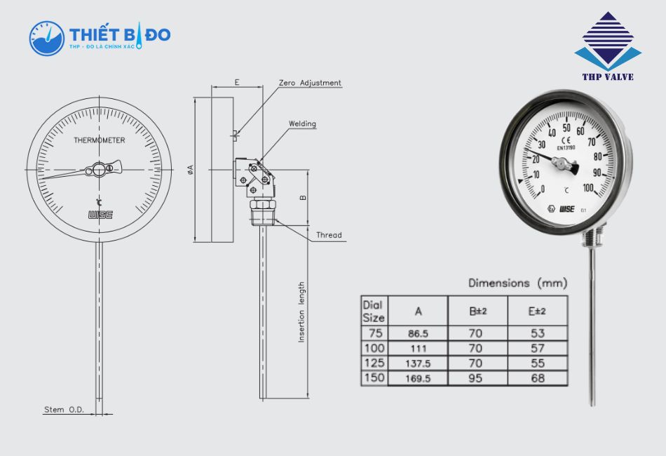 Đặc điểm đồng hồ nhiệt độ T140 Wise chính hãng