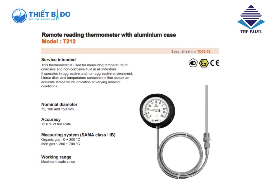 Đồng hồ nhiệt độ T212 Wise chính hãng