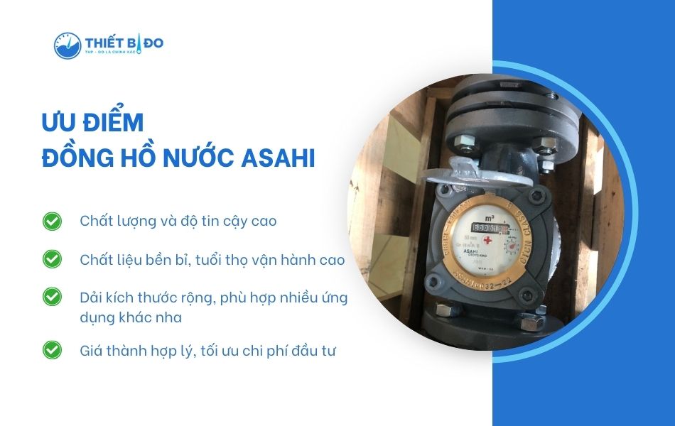 ưu điểm nổi bật đồng hồ nước asahi