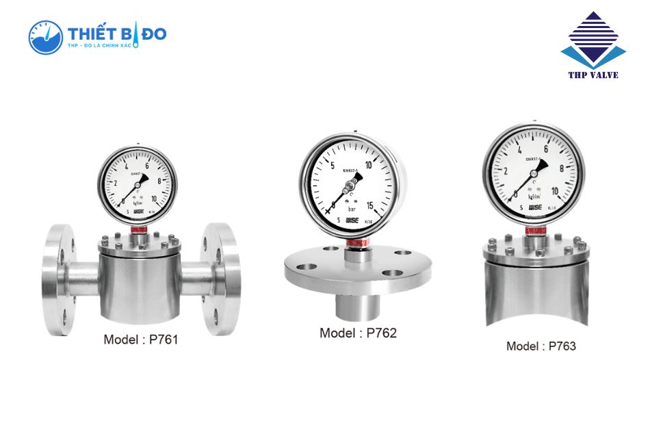 Đồng hồ đo áp suất P761 - P762 - P763 Wise