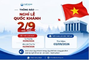 Thiết bị đo THP thông báo lịch nghỉ lễ Quốc khánh 2/9 năm 2026