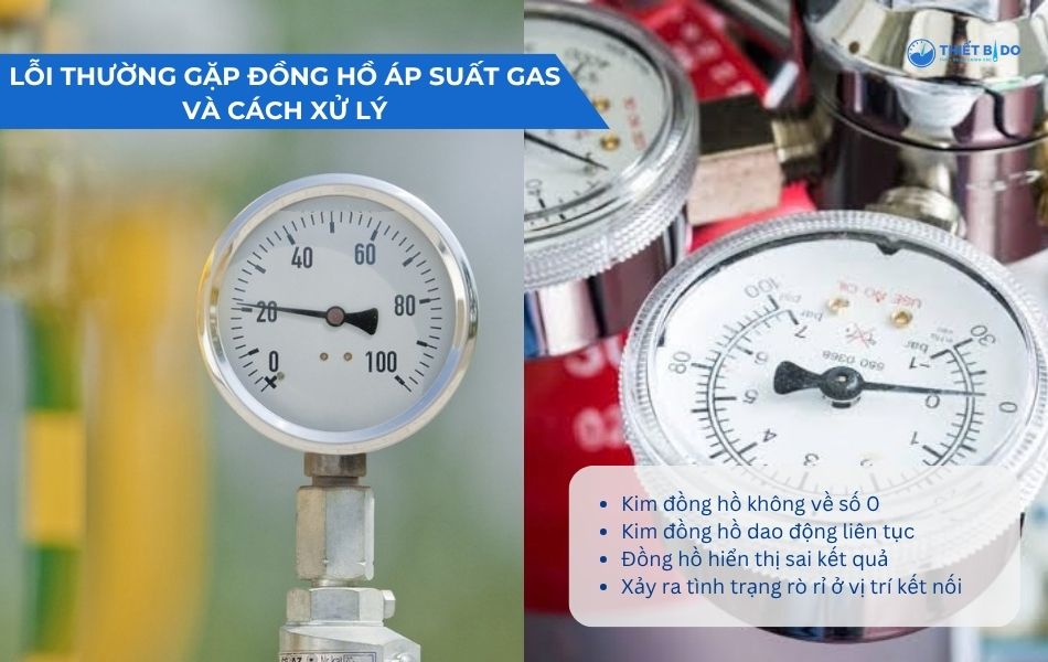 các lỗi thường gặp khi sử dụng đồng hồ áp suất gas