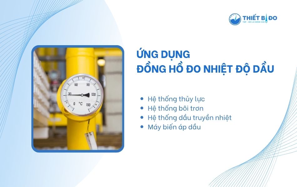 ứng dụng của đồng hồ đo nhiệt độ dầu