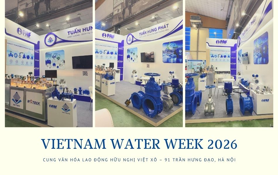Gian hàng Tuấn Hưng Phát đã cơ bản hoàn thiện, sẵn sàng đón khách tham quan Vietnam Water Week 2026