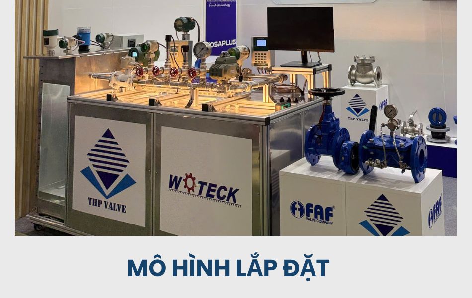 Mô hình 16 sản phẩm và thiết bị ngành nước được lắp đặt trực quan tại gian hàng 117-118