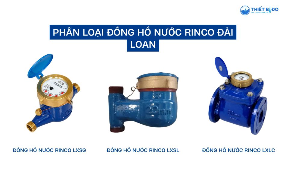 phân loại đồng hồ nước rinco
